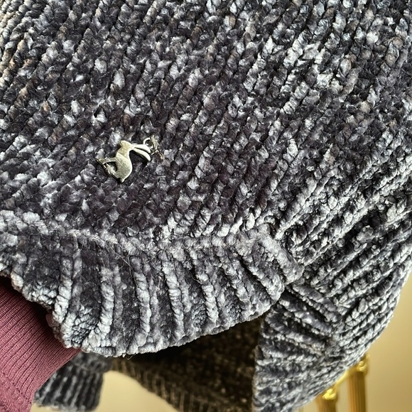 Joules Knitwear Heathered Blues Chenille Cowl/Turtleneck Pullover Sweater - Picture 5 of 8